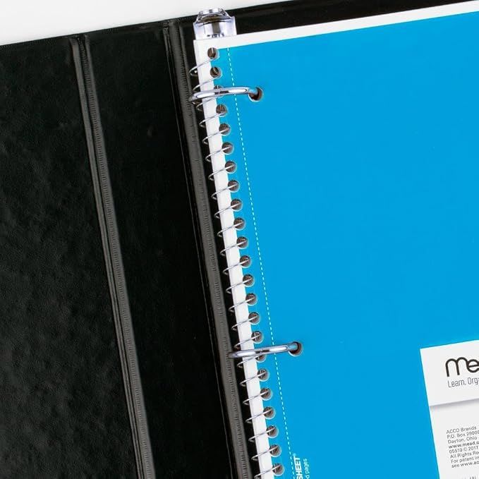 Mead Spiral Notebook, 6 Pack, 1 Subject, Wide Ruled Paper, 7-1/2" x 10-1/2" - Image 6