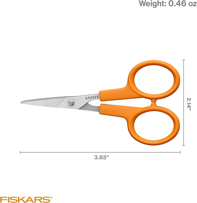 Fiskars 98087097J Curved Craft Scissors, 4 Inch, steel and orange - Image 6