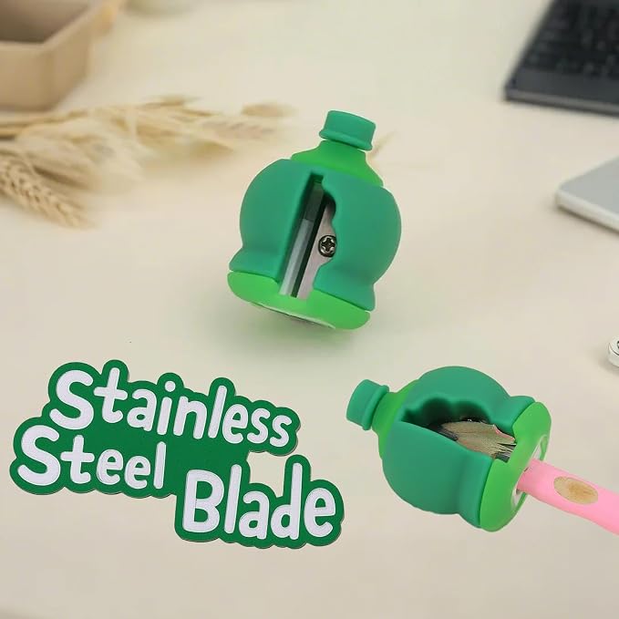 8-Pack Fun Pencil Sharpeners for Kids Cute Shape Handheld Manual Sharpening | - Image 5