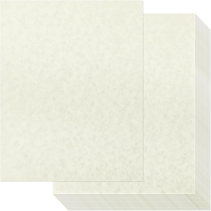 Epakh 200 Sheets Old Age Parchment Paper 8.5 x 11 Inch Standard Letter Vintage Colored Old Parchment Semblance Double Side Printing Paper(Lvory)-DeskLoop Office