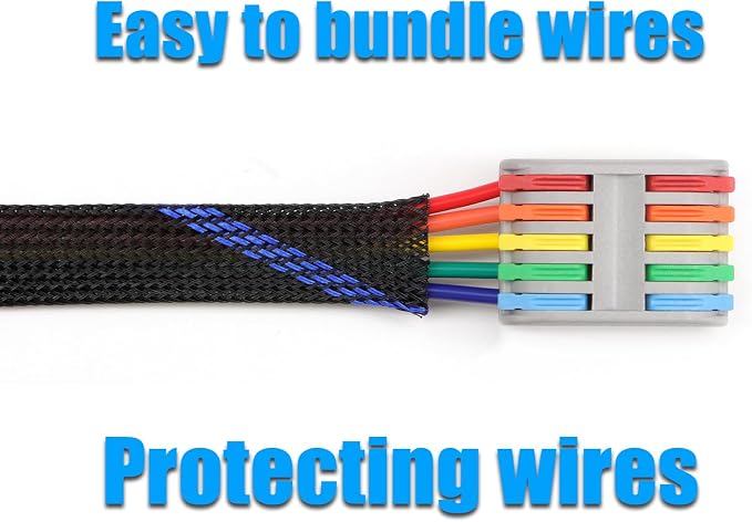 25ft PET Expandable Braided Cable Sleeve 3/8inch Pet Braided Cable Sleeve - Image 6