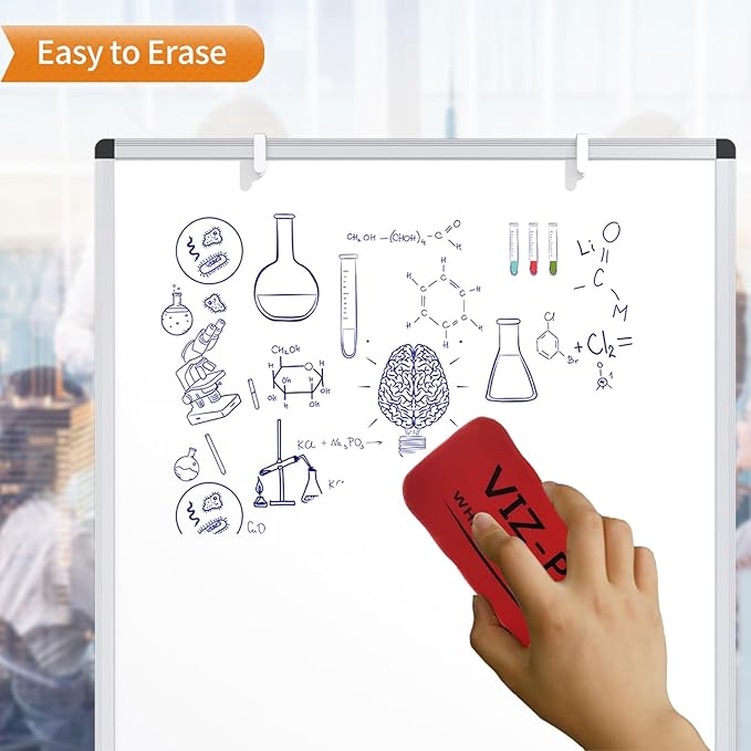 VIZ-PRO Whiteboard Easel, 36 x 24 Inches, Portable Dry Erase Board Height - Image 5
