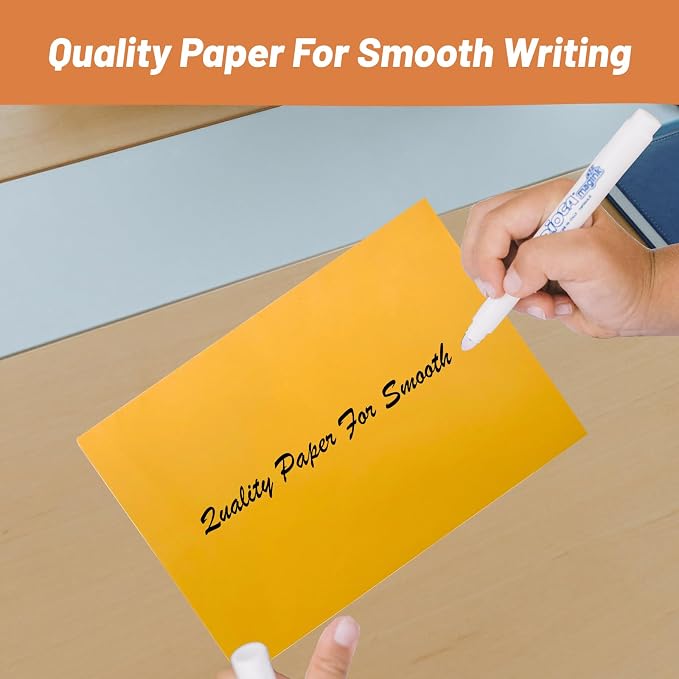 20 Pack Clasp Envelopes 6x9, Creebe Yellow Manilla 6x9 Envelopes, 100 GSM Kraft - Image 5