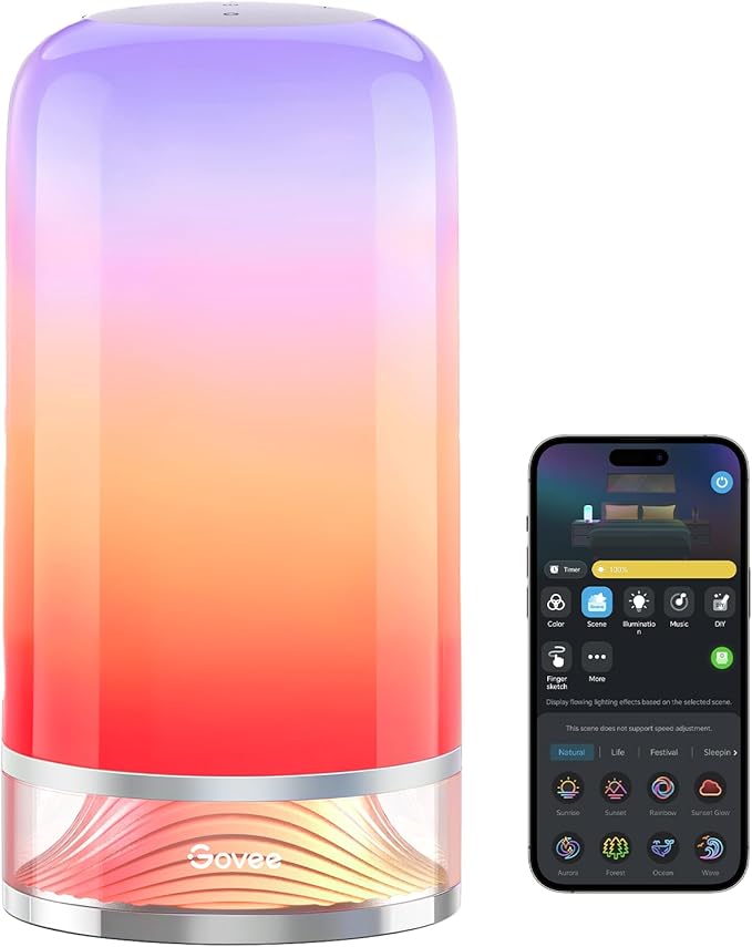 Govee RGBIC Smart Table Lamp 2, Touch Bedside Small Table Lamp Compatible by Unknown