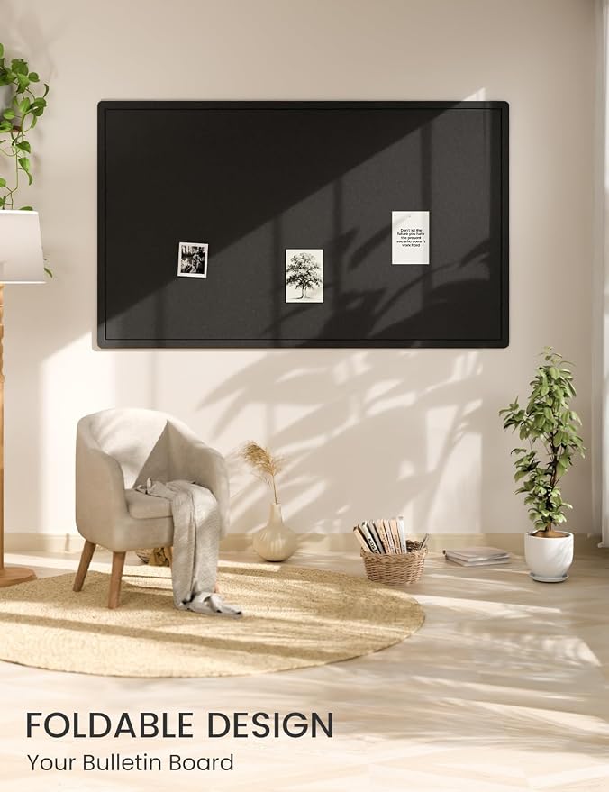 Fluxynara Large Bulletin Board, Foldable Felt Pin Board - Image 6