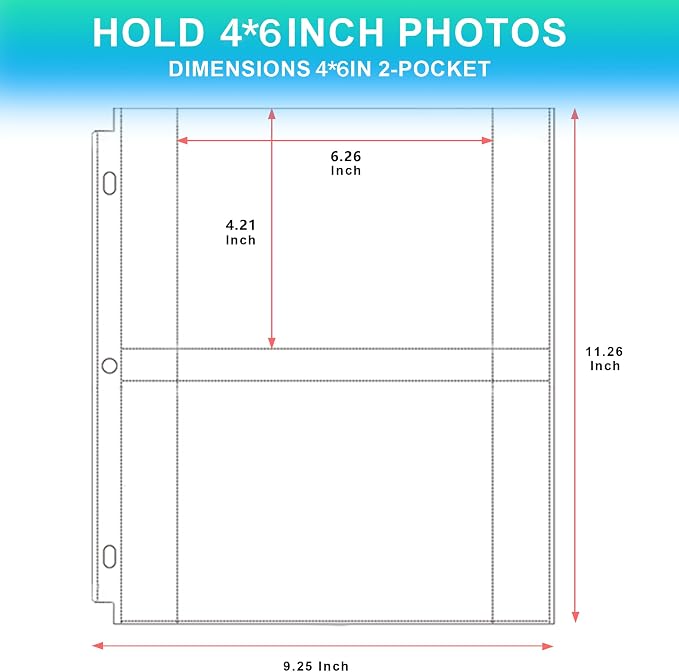 Aegero 25 Pack 4 x 6 Photo Sleeves - Image 2