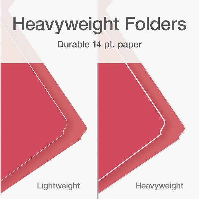 Pendaflex Heavy Duty File Folders, 50 Pack, Letter Size, 3 Tabs, Extra Durable - Image 3