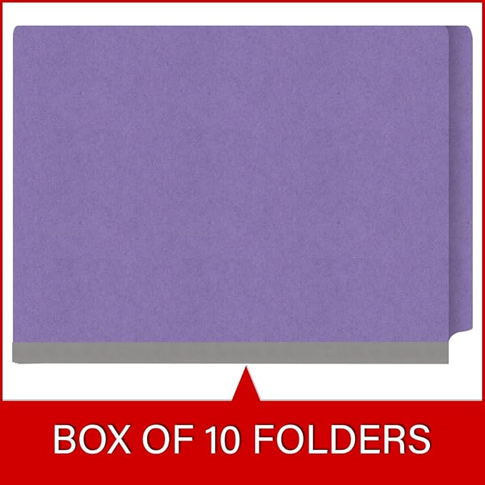Ecom Folders Heavy Duty Top Tab Classification Folders | Letter Size 18 Pt Stock - Image 6