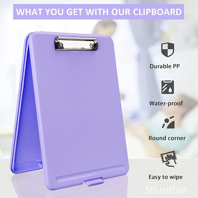 Clipboard with Storage, Storage Clipboard with Clip, Clipboards Foldable - Image 7