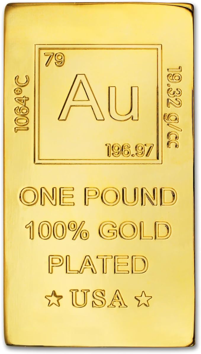 1 lb Gold Plated Bar 18K Paperweight | Element Design - Image 2