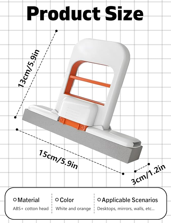 Self Squeezing Mini Mop, Mini Foldable Desktop Mop, Wet and Dry Use Cleaning - Image 2