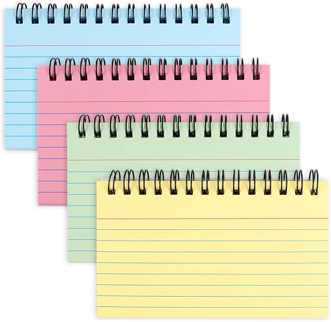 200 Sheets Spiral Index Cards 3 x 5 Inches Spiral Bound Ruled Note Cards by Unknown