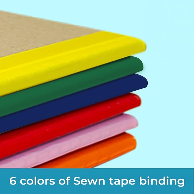 12 Pack Kraft Journals A5, Extra Pages - 120 Pages (60 Sheets), College Ruled, 8 x 5.7 Small Kraft Notebooks, Rainbow Spines, Kraft Composition Notebook Journals for School Home & Office-DeskLoop Office