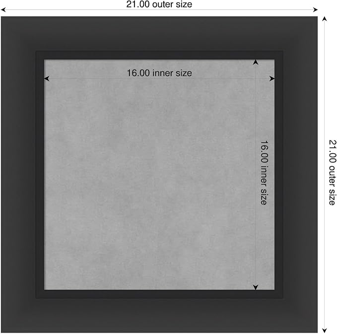 Amanti Art Black Framed Magnetic Board 21x21 Small Vision Board - Image 2