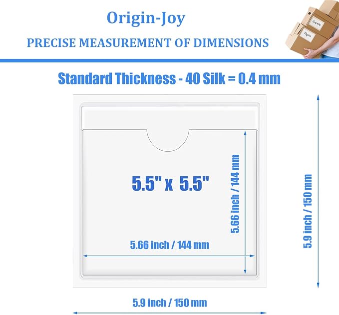 Origin-Joy 25 PCS Self-Adhesive Index Label Pockets - Image 2
