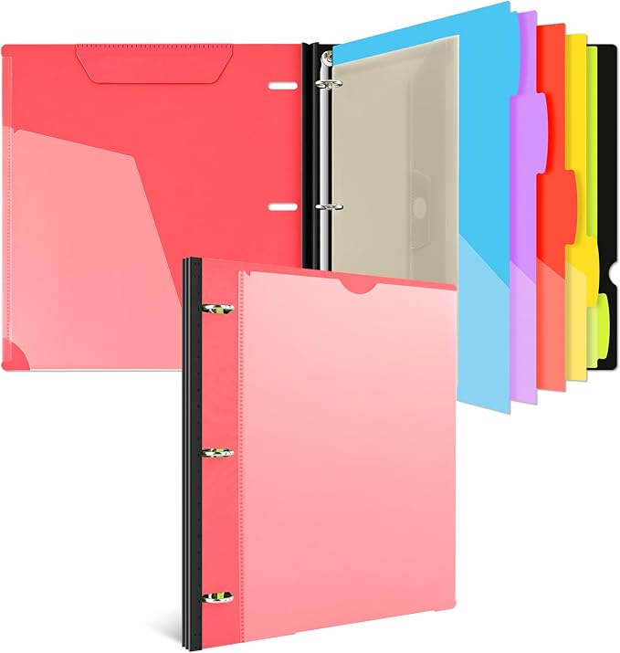 INFUN Telescoping Project Organizer Binder, 13 Pocket, Customizable Front Cover by INFUN