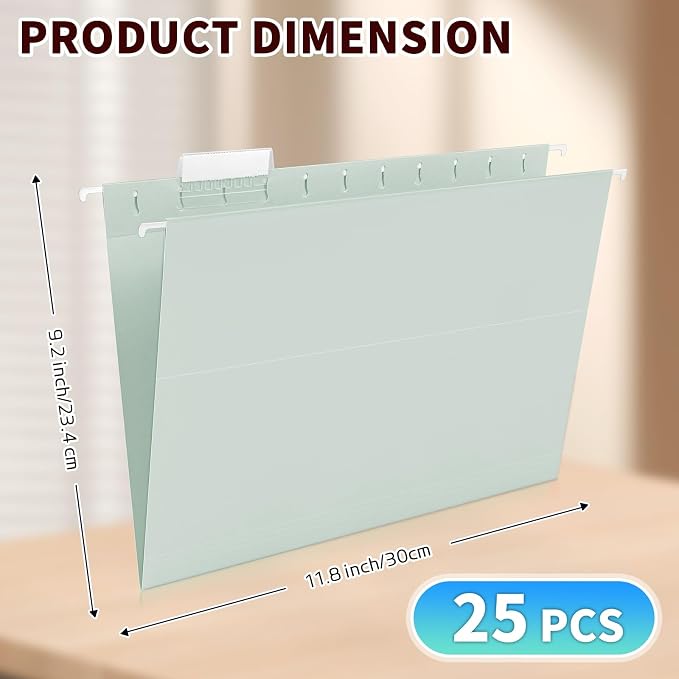 25-Pack Morandi Hanging File Folders, Letter Size - Image 4