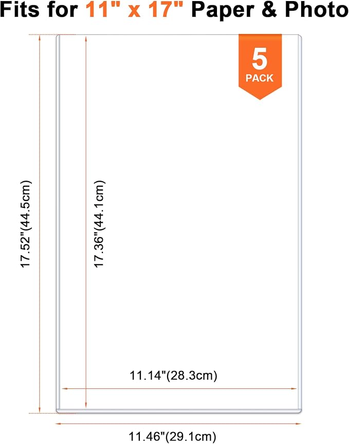 Ndsox 5 Pack 11" x 17" Rigid Print Protectors - Image 2