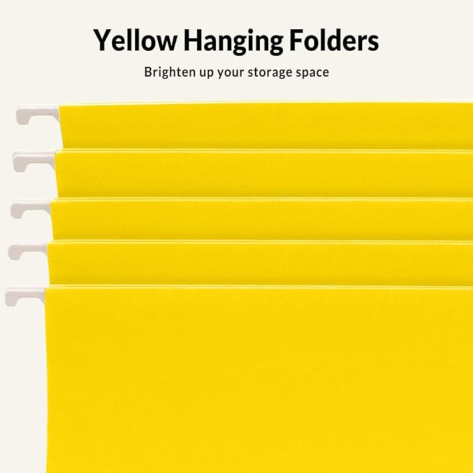 SUNEE Hanging File Folders, 25 Pack Letter Size Hanging File Folders - Image 4