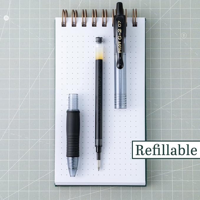Pilot G2 Premium Refillable and Retractable Gel Ink Pens Fine Point, - Image 3