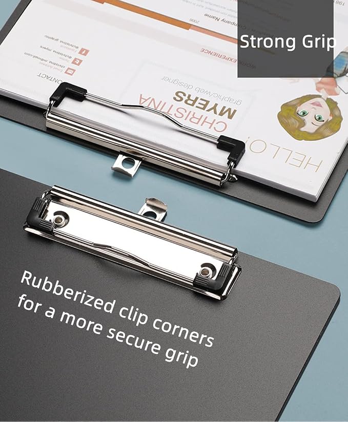 Plastic Clipboards, 6 Packs A4 Clipboard Folder, Paper Clips, | Nursing - Image 3