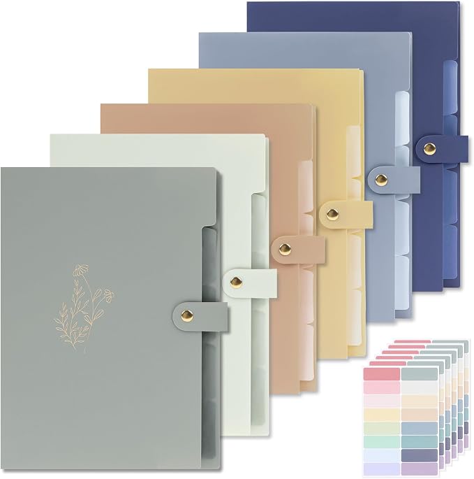 EOOUT 6pcs Expanding File Folders by EOOUT