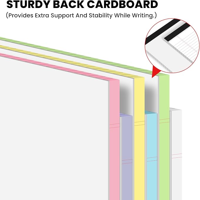 12pcs Legal Pads 8.5 x 11, Notepads 8.5 x 11 Inch, 30 Sheets/Pack, Colored Note - Image 4