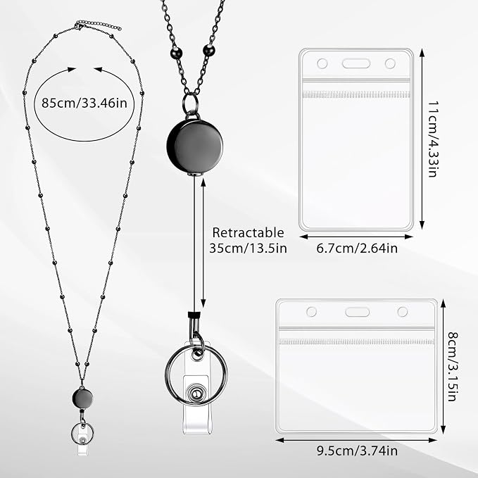 Lanyards for Id Badges Stainless Steel Badge Lanyard - Image 2