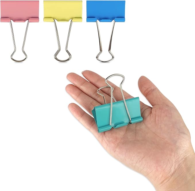 Extra Large 2-Inch Colored Binder Clips by Ykimokdailynecessities