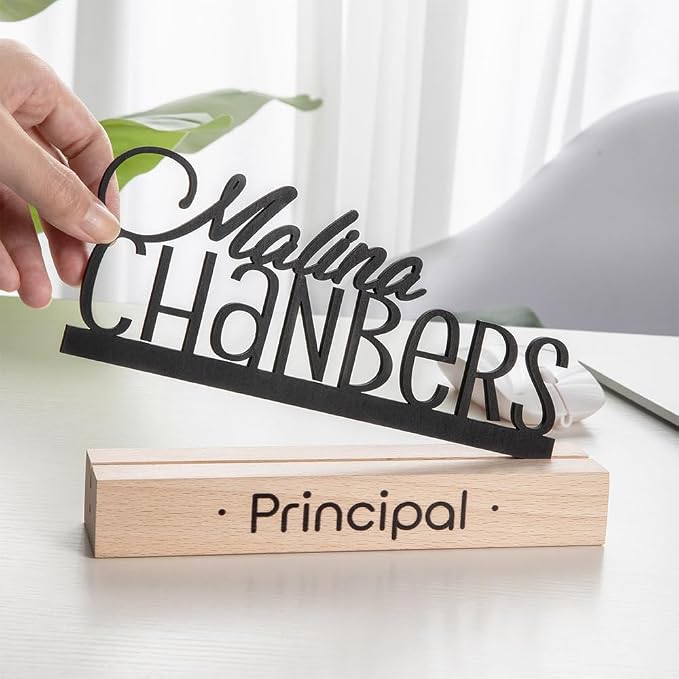 BYFDIY Custom Name Plate For Desk Wooden Office Name Plates For Desks - Image 4