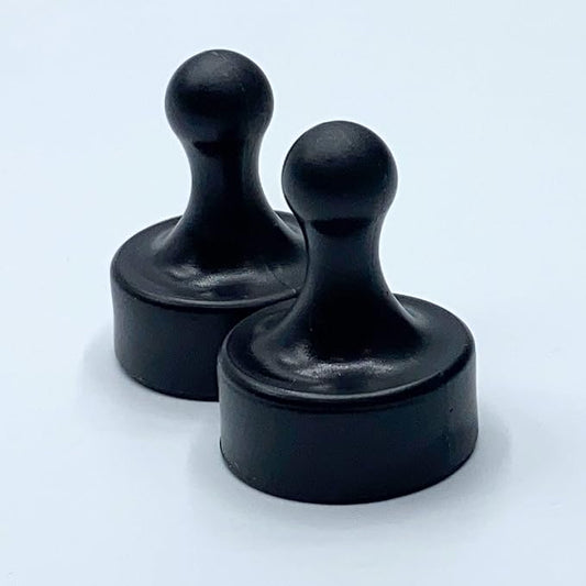 GLASSBOARD STUDIO Powerful Neodymium Magnets, Pawn-Shaped - Strong Fridge/Refrigerator and Whiteboard Magnet, Ideal for Office, Kitchen, Crafts - Rare Earth, Heavy Duty (2, Black)-DeskLoop Office