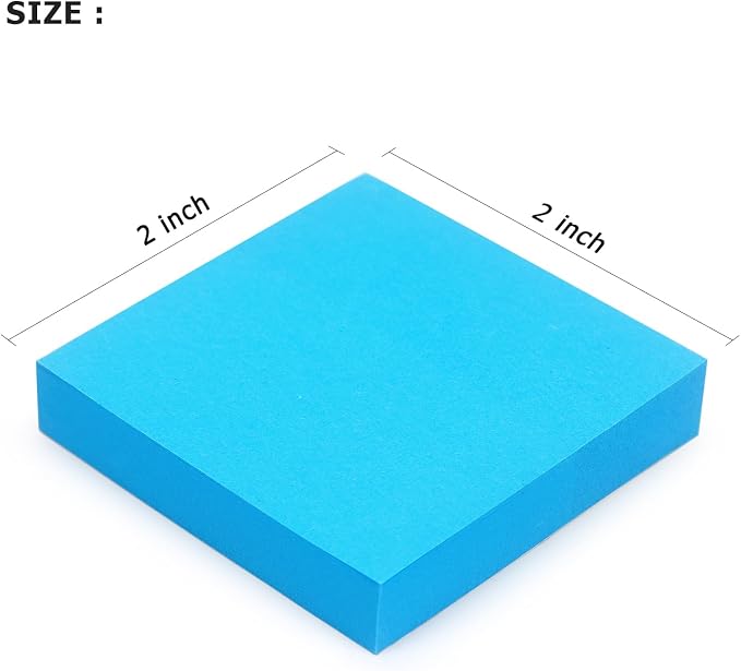Sticky Notes 2x2 inch Bright Colors Self-Stick Pads 24 Pads/Pack 60 Sheets/Pad - Image 3