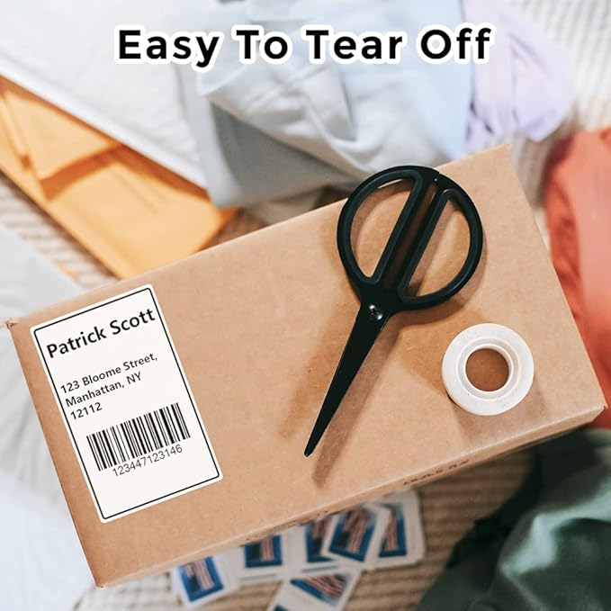 Phomemo 3 Roll 1.96" x 3.14" Multi-Purpose Thermal Label Compatible with M110/M220/M108/M250/M260/ M150/ M120/M200/M221 Printer,100 Labels/Roll,for Barcode,Name,Address,Labeling,Mailing,Business-DeskLoop Office