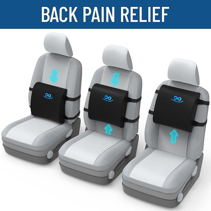 Everlasting Comfort Doctor Recommended Memory Foam Seat Cushion for Office Chairs & Car Seat - Ergonomic Office Desk Accessories for Tailbone Pain Relief, Sciatica & Back Support-DeskLoop Office