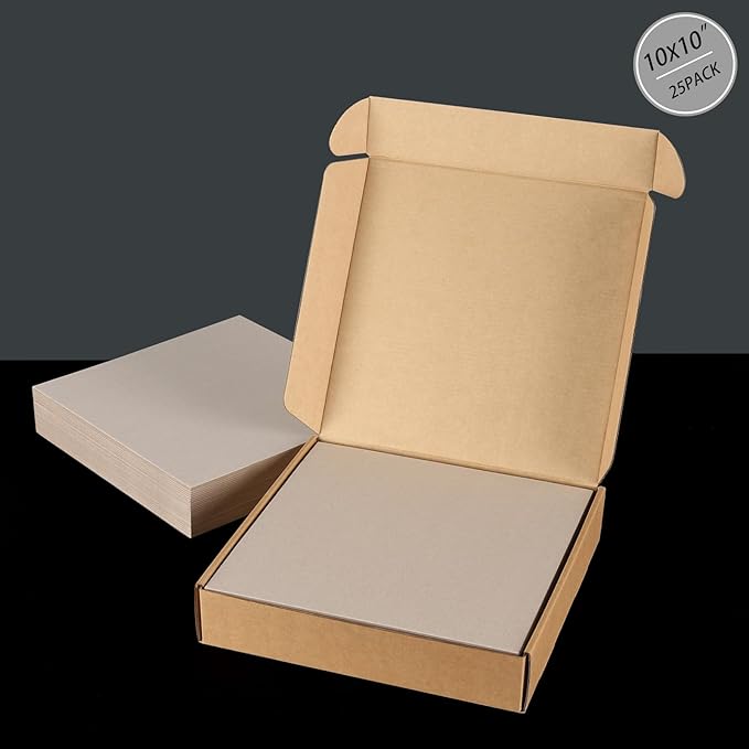 25 Pcs Book Board, Binder Board, Cover Board, Heavy Duty Chipboard for Book Binding, DIY Cardboard (Gray, 10 x 10 Inch 80PT)-DeskLoop Office