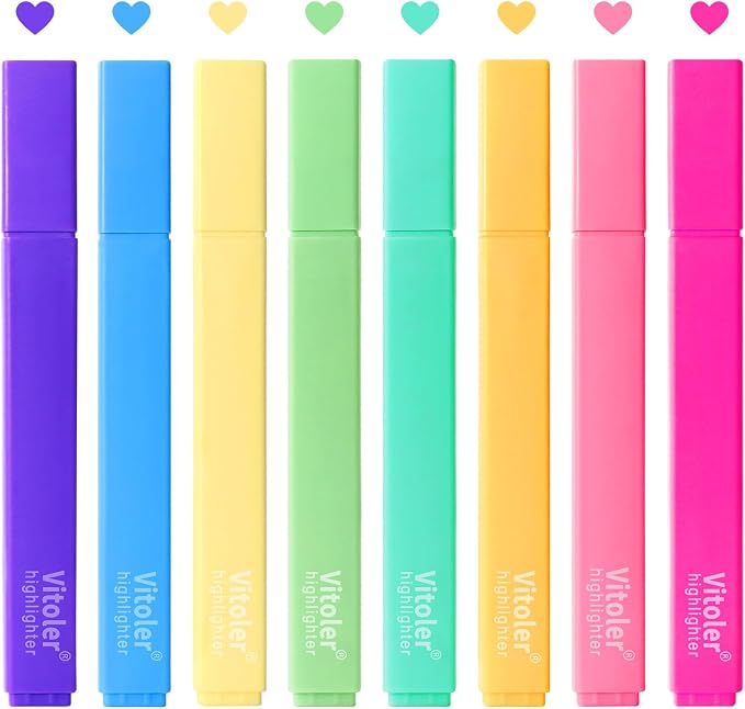 Highlighters, Quick Dry, Chisel Tip, Aesthetic Bible Highlighter No Bleed by ExcellentPens