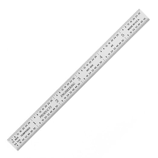 PEC Tools 6" Metal Ruler, Flexible Stainless Steel, 4R Graduation, Trusted by by PECTools