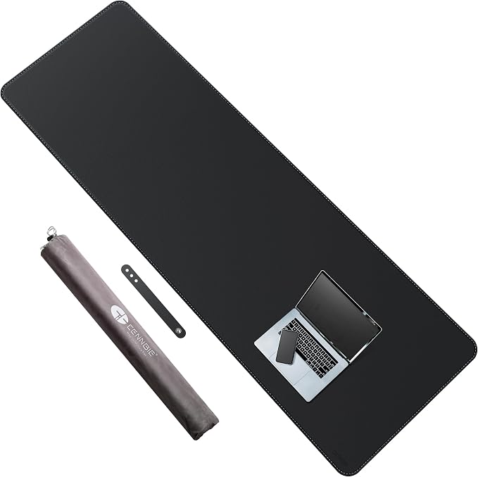CENNBIE Leather Desk Mat Protector, XXL 74.8" x 23.6" Extra Large Leather by CENNBIE