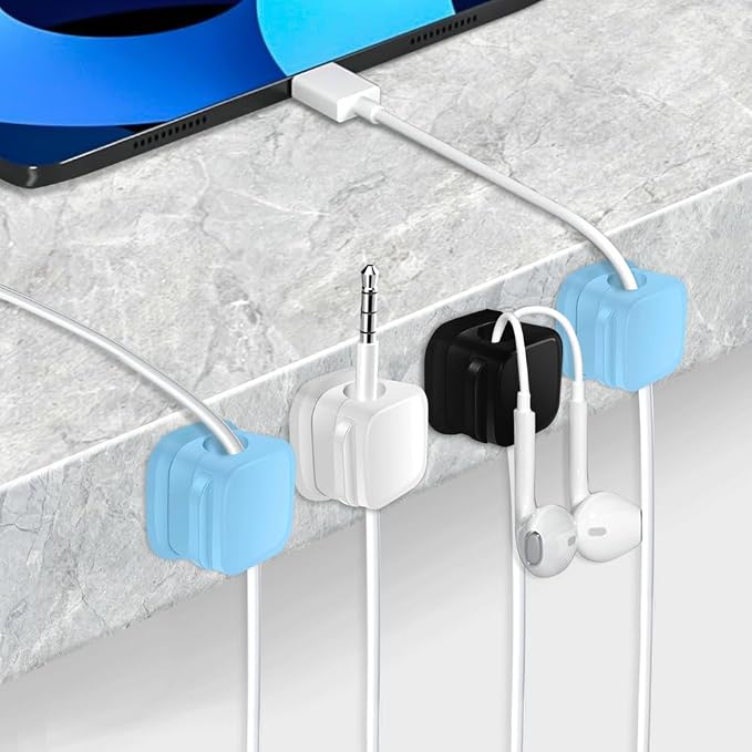 18 Pack Cord Organizer Holder, Magnetic Cable Clips Management, Easy Adhesive - Image 2