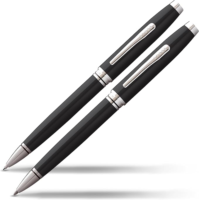 Cross Coventry Black Lacquer Pen and Pencil Gift Set-DeskLoop Office