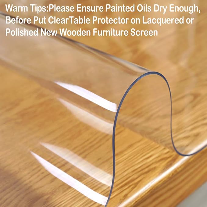 12x40 in Office Desk Blotter Mat Clear Plastic Table Protector Cover Pad PVC - Image 6