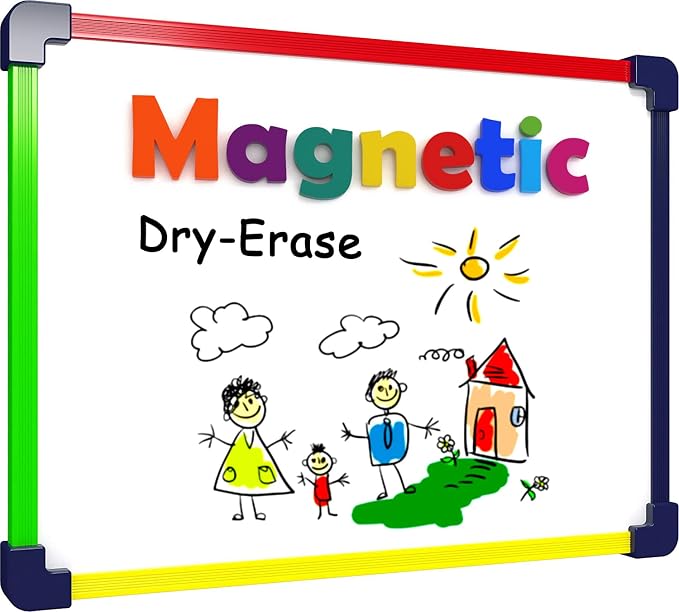 SCRIBBLEDO Colored Frame Magnetic Dry Erase White Board 9" X 12" WHITEBOARD by Scribbledo