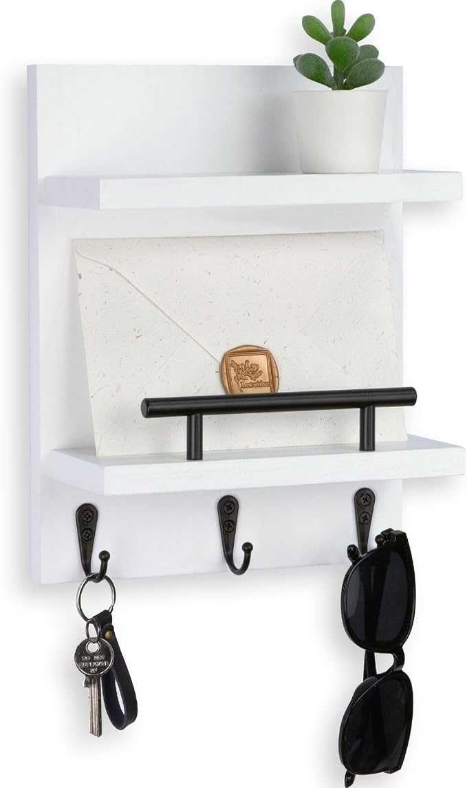 Lucundm Key Holder Wall Mount, Mail Shelf Decor by Lucundm