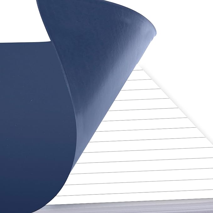 Cambridge Limited Business Notebook, Legal Ruled, 8-1/4" x 11", 80 Sheets, Soft Touch Flexible Cover, Wirebound, Blue (UN06062-20)-DeskLoop Office