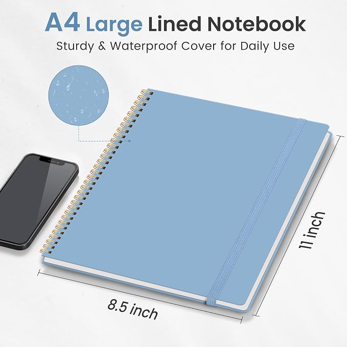 Taja Spiral Lined Notebook, 8.5"x11" Notebooks - Image 5