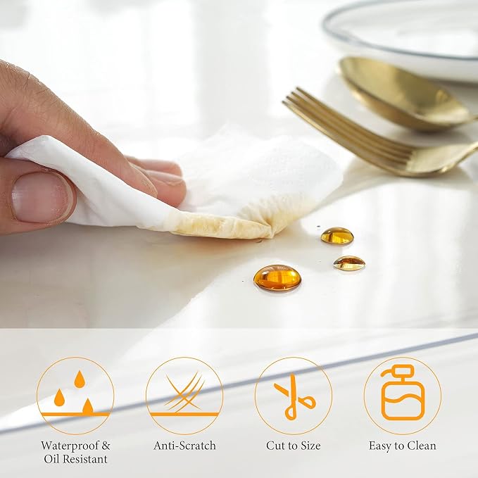 Deep Dream 1.5mm Clear Desk Cover Protector, 35×60 Inch Clear Desk Cover - Image 5