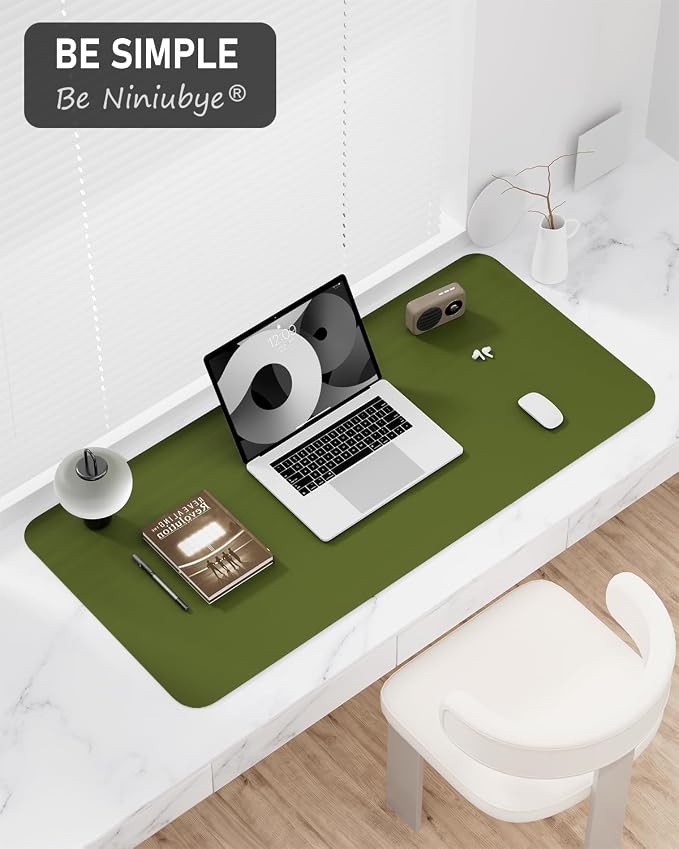 Desk Pad, 23.6" x 13.8" PU Leather Non-Slip Desk Mat Large Mouse Pad - Image 7