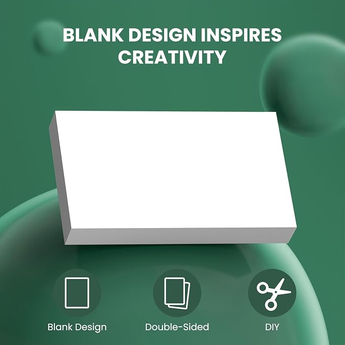 Blank Index Cards 3x5, Double-Sided Blank Flash Cards, Premium Bright Flashcards - Image 3