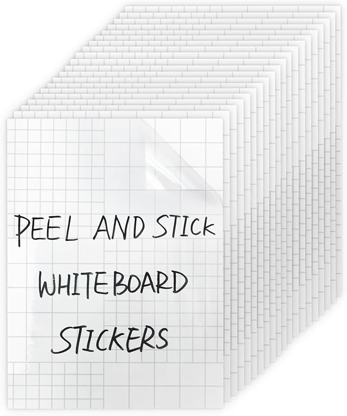 T&W SAME FILM 20 Pcs Dry Erase Board Sticker- Whiteboard Stickers-8.3''x11.7'' by zcsame