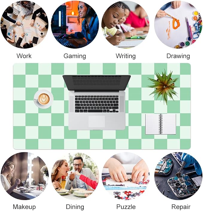 Colorful Star Large Mouse Pad, PU Leather Waterproof Desk Mat, Computer Gaming - Image 8